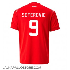 Sveitsi Haris Seferovic #9 Kotipaita MM-kisat 2022 Lyhythihainen